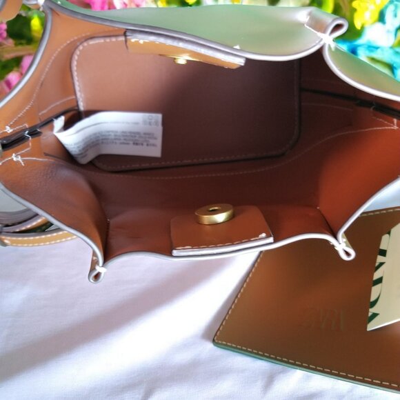 Zara Brown Crossbody Purse Shoulder Bag NWT With Extra Strap & Wallet 14347 - Picture 7 of 8